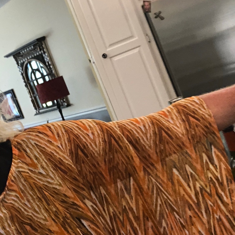 🧡💗 Bobeau orange/pink top -like new! 💗🧡 - Picture 4 of 4